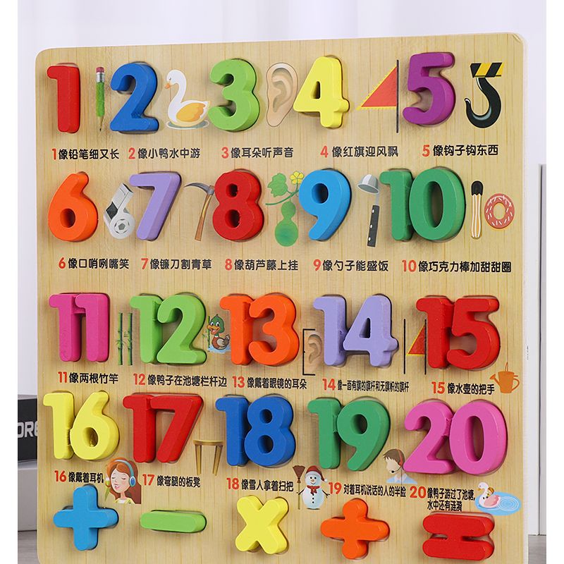 Digital Alphabet Building Blocks Puzzle Babies Recognize Numbers Children'S Early Education Educational Toys Hand-Scratch Board Puzzle Over 2 Years Old - Image 2
